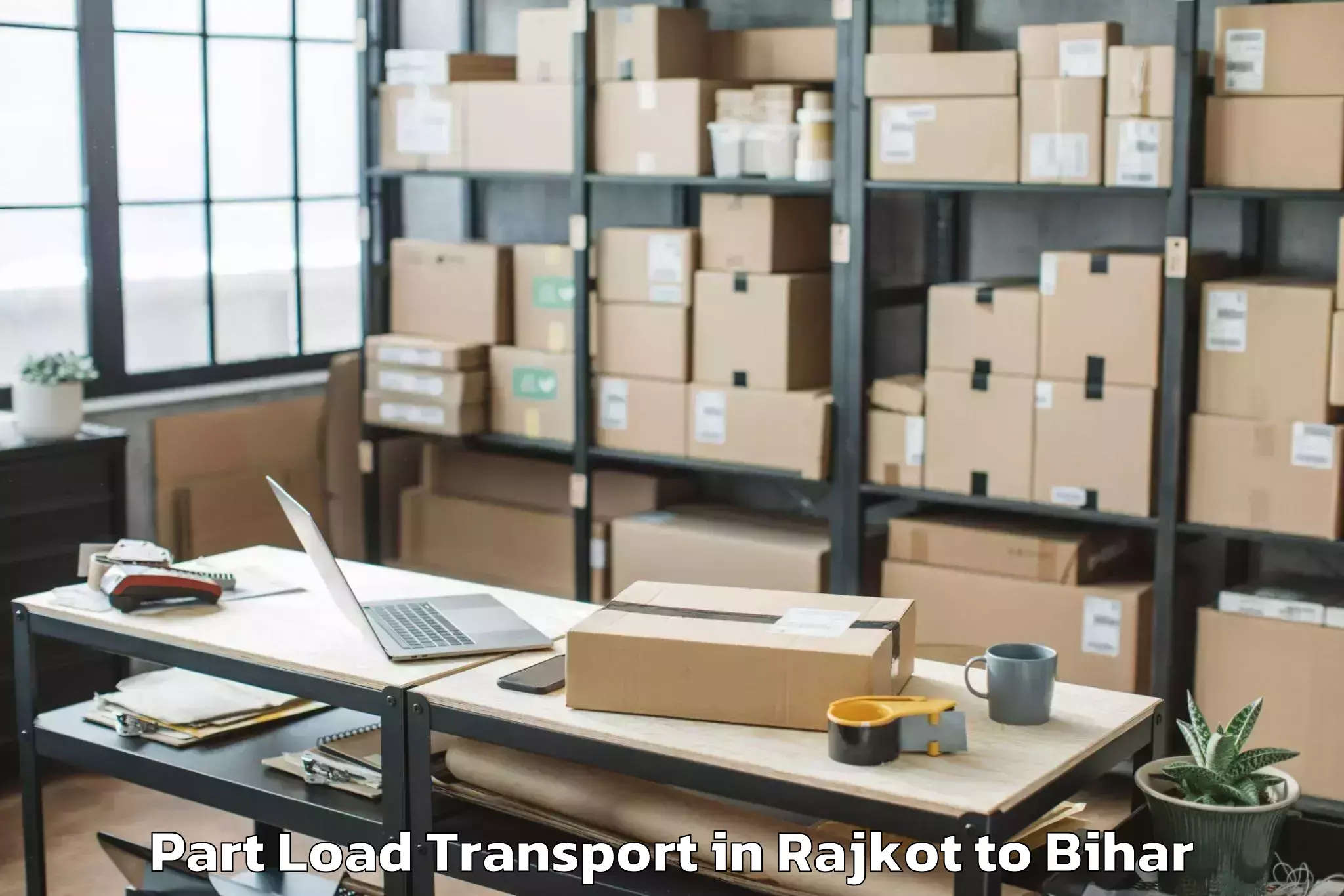 Book Rajkot to Giriak Part Load Transport Online